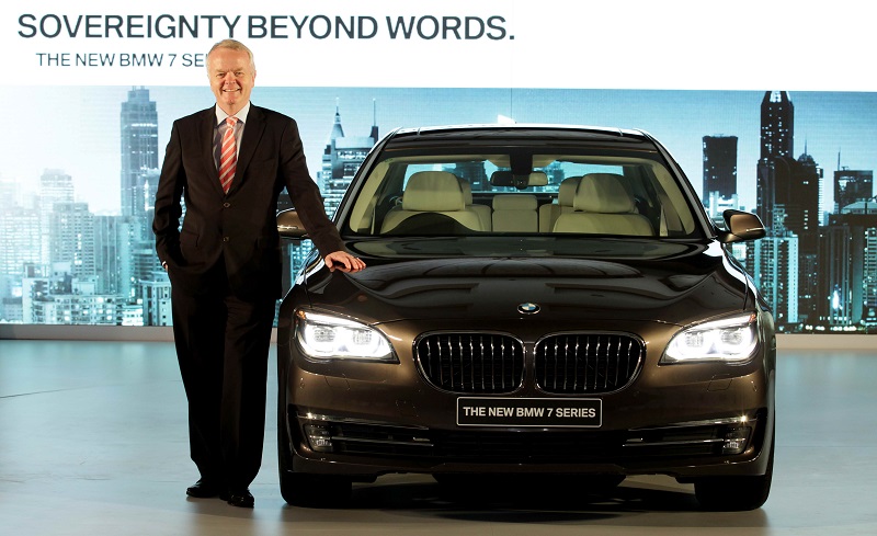 Mr. Philipp von Sahr, President, BMW Group India with the new BMW 7 Series