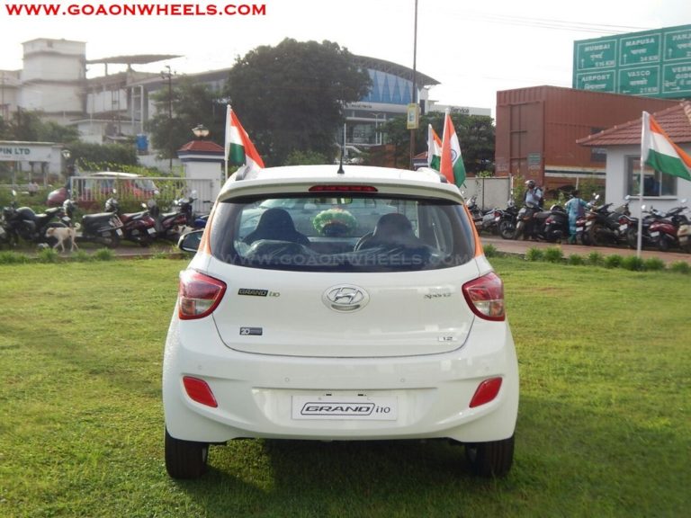 Independence Day Edition Grand i10 on display at Goa Hyundai