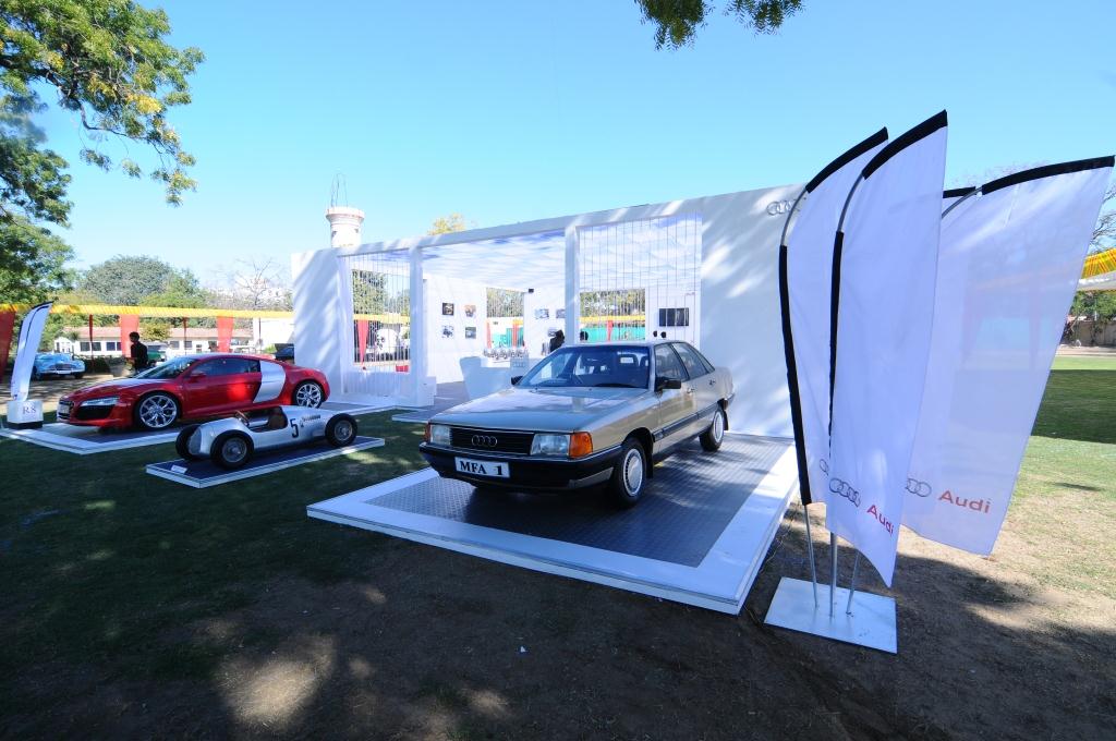 Audi 100, prototype- Silver Arrow and the New Audi R8 displayed at 15th Vintage and Classic Car Rally, Jaipur